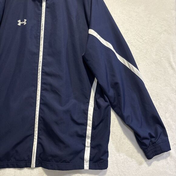 Under Armour Track Jacket Men’s XL Essential Woven Windbreaker Mesh Lined Blue - Picture 6 of 15